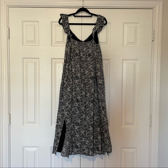 NWT LOFT Palm Flutter strap midi dress size small - Picture 6 of 8